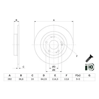Moderno Disco de freno BOSCH 0 986 479 G90 BOSCH 0 986 479 G90